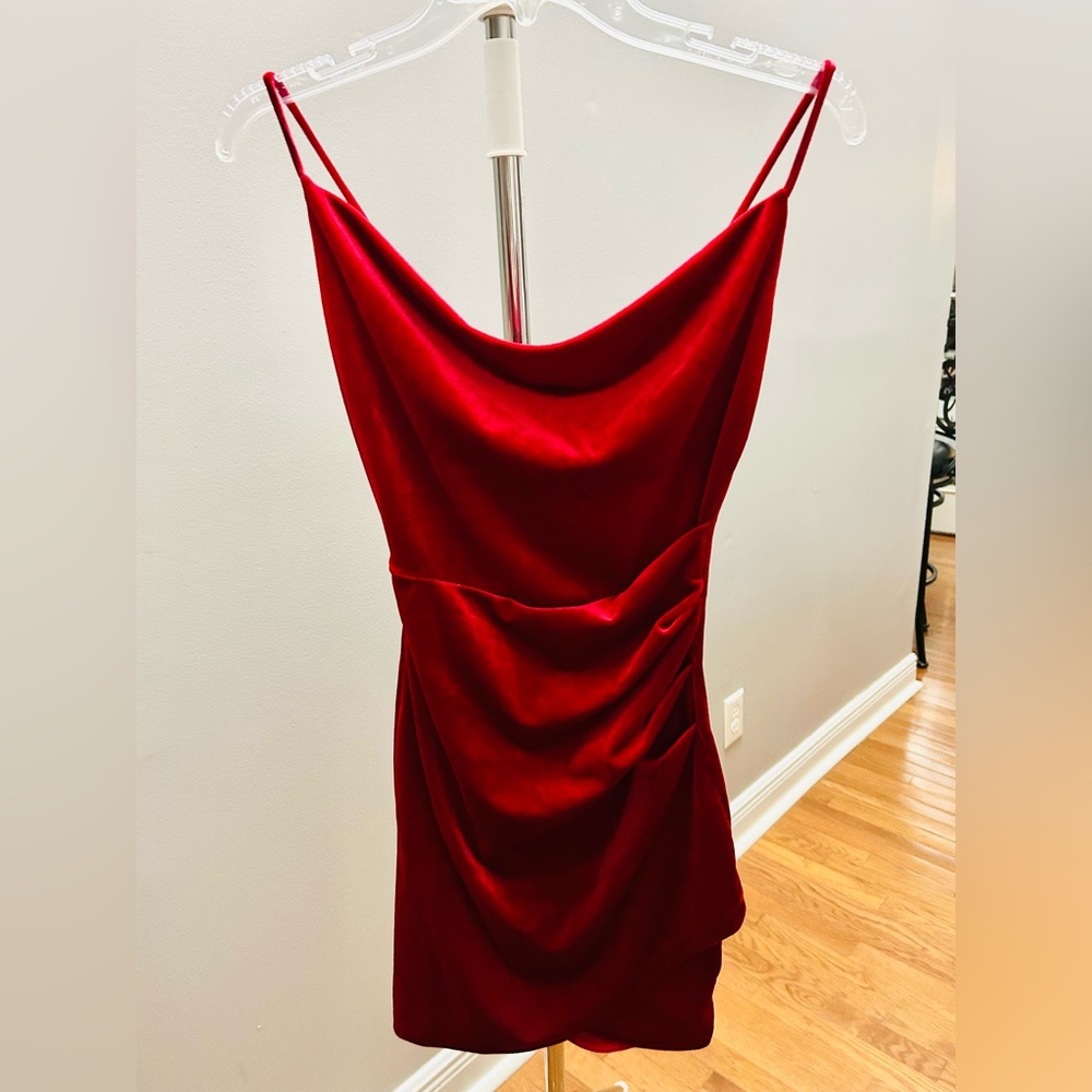 Windsor Scarlet Velvet Mini Dress